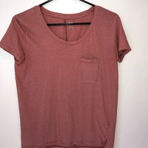 Old Navy Pink Striped Boyfriend Tee size XS